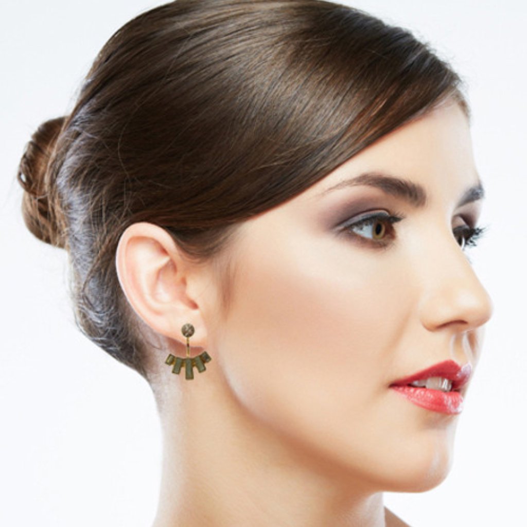 Lydell Nyc Gold & Crystal Stud Earrings